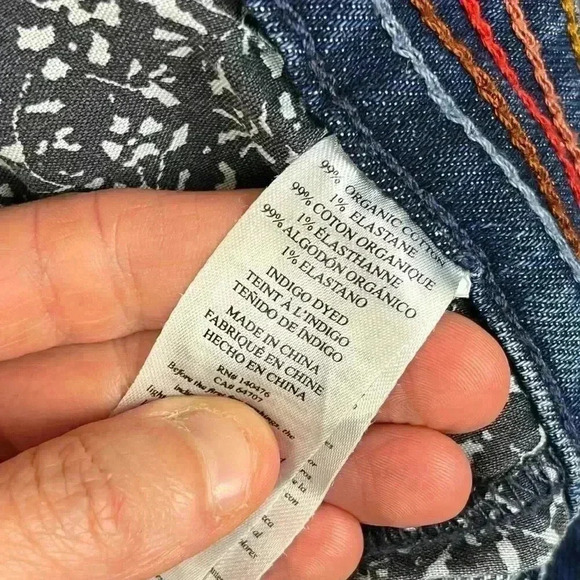 SOLD Faherty Long Denim Skirt Button Front Medium Blue Wash Denim Women's 26 - Picture 4 of 10